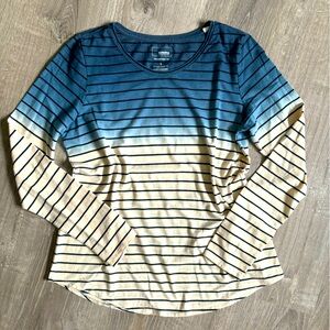 Sonoma striped dip dyed long sleeve